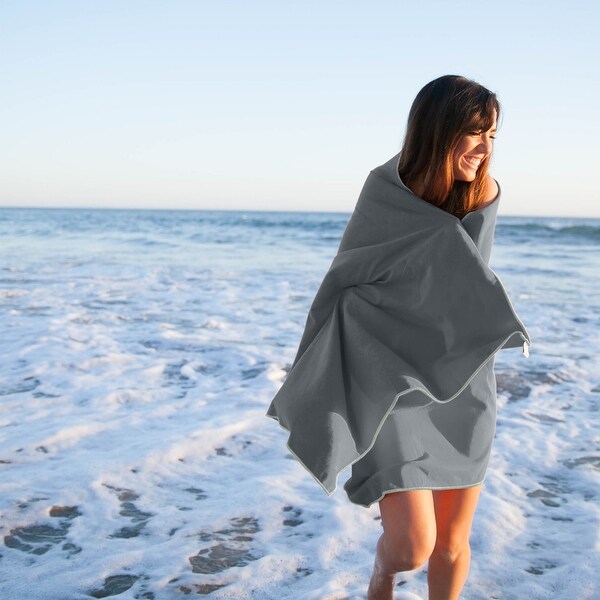 YogaRat Beach + Pool Towel - Slate/Ash - One Size - Bed Bath